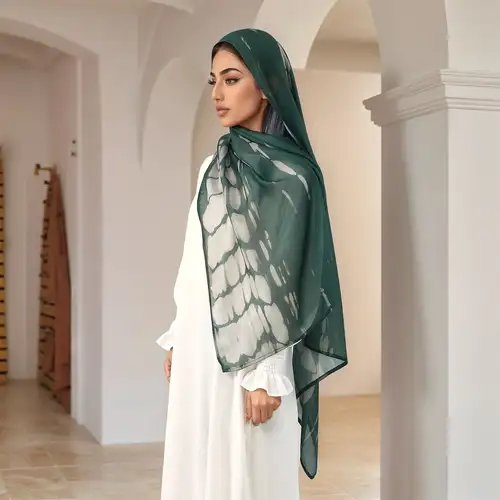 Women's Printed Modal Rayon Hijab Scarf Muslim Watercolor Hijabs Digital Printing Shawls Islam Turban Ramadan Headscarf Scarves - Image 17
