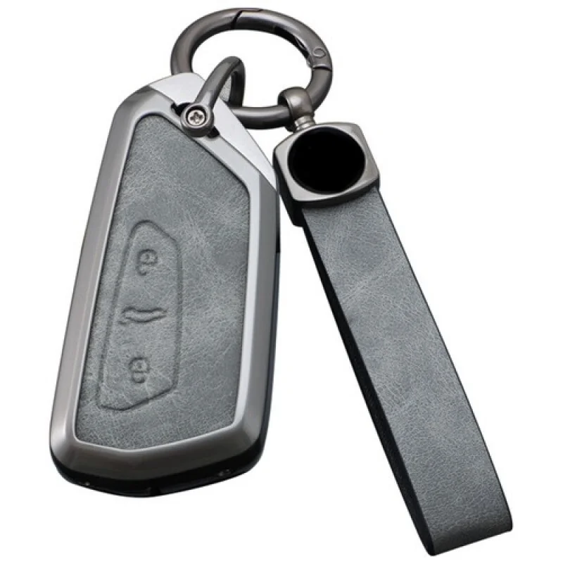 A + سبائك الزنك الجلود مفتاح السيارة فوب غطاء لشركة فولكس فاجن جولف 8 MK8 ID.3 ID.4 Teramon #6