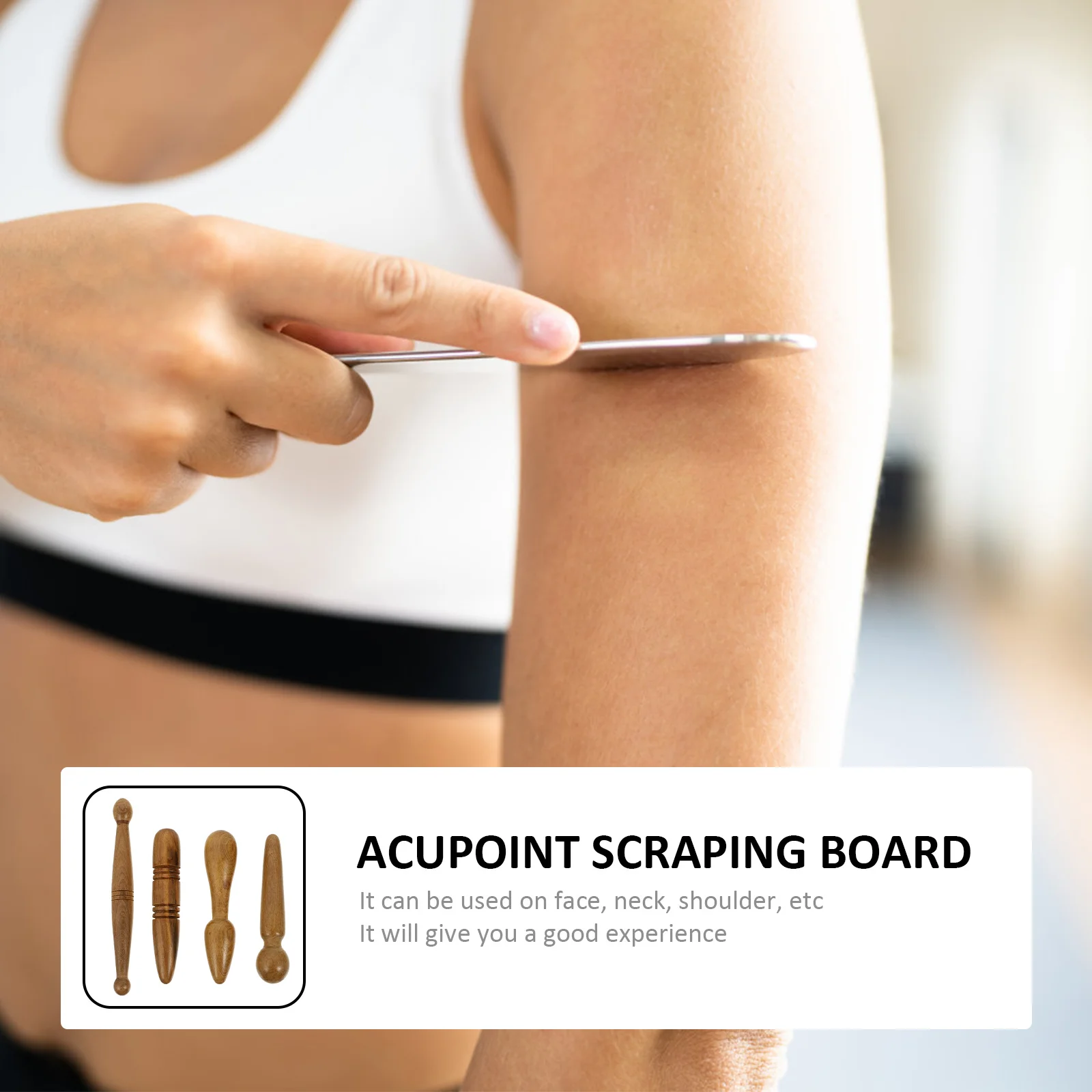 

4Pcs Acupuncture Point Press Stick Brown Body Massager for Relaxation Pain Relief Blood Circulation Massage Auxiliary Tool