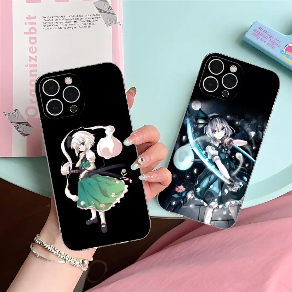 

Чехол Touhou Youmu Konpaku для iPhone 16, 15, 14, 13, 12, 11 X XR XS 8 6 Pro Max Plus, мини-прозрачный цветной принт, красивый чехол