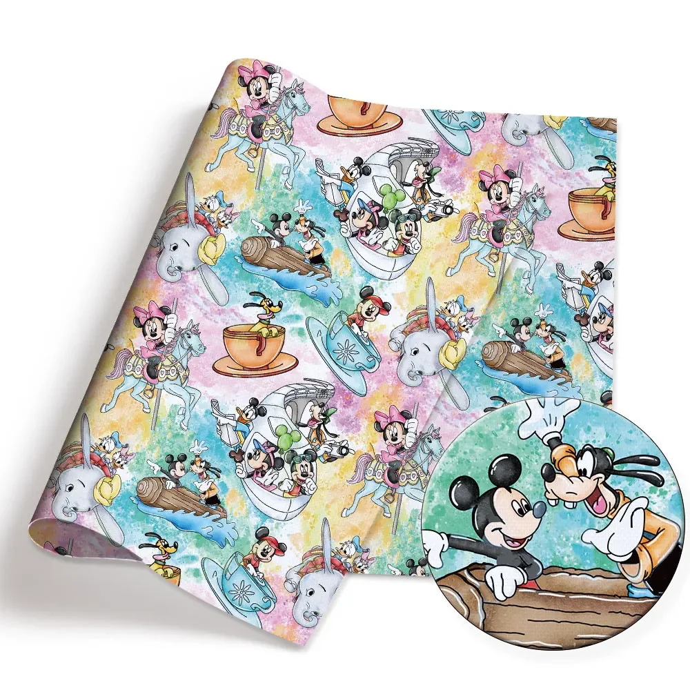 DIY Cartoon satin /Polyester/100Cotton Fabric 140x50CM Cartoon printed fabric Patchwork Tissue Kid Sewing Doll Curtain81504