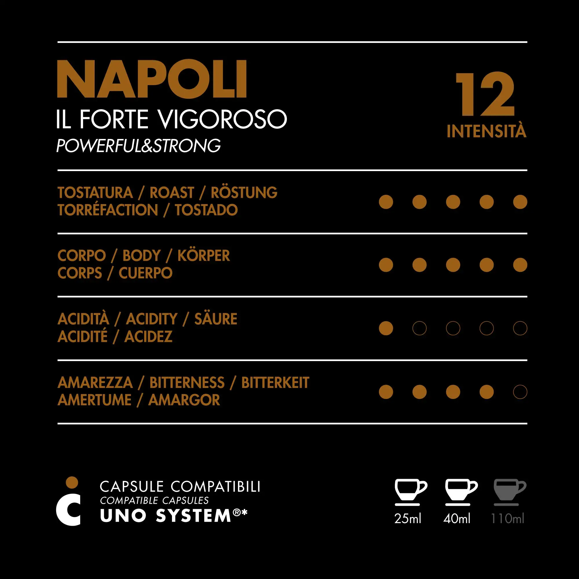 100 Cápsulas de Café Napoli - Intensidade 12 - alternate angle