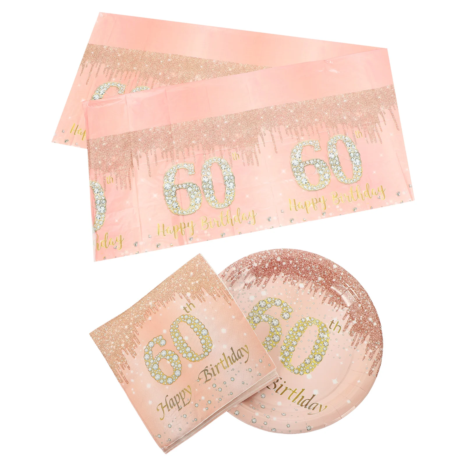 

1 set Party Tableware Set Purple Birthday Supplies 7 Inch 20 9 Inch Plates 20 Cups Napkins Tablecloth Paper Plates Practical