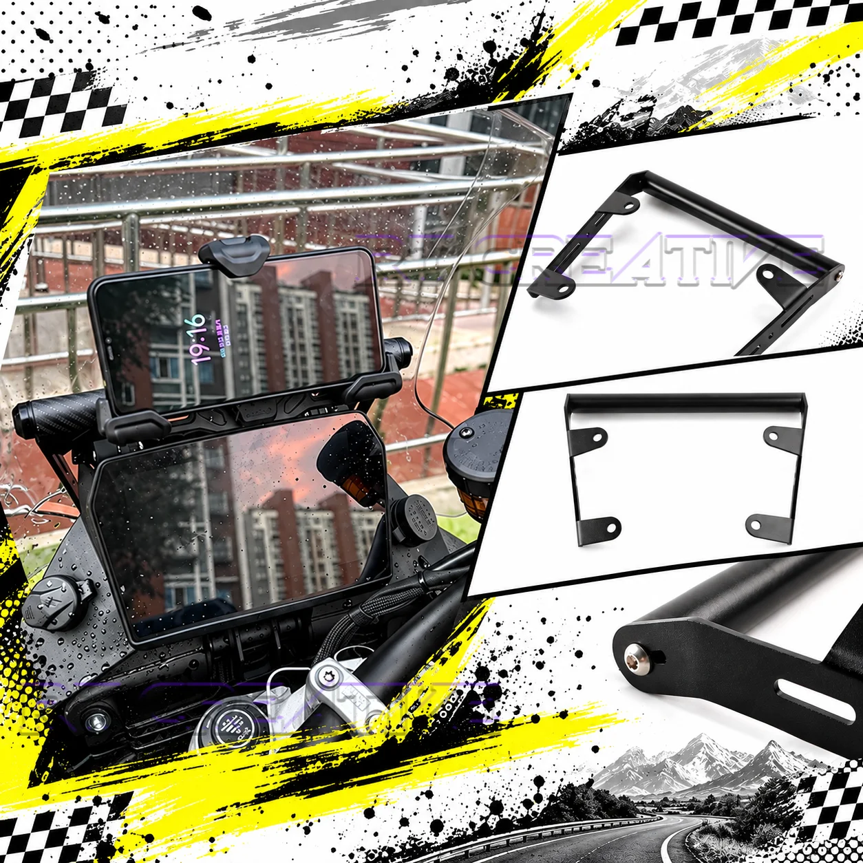 Multi-function Front Crossbar Windshield Phone Navigation Bracket Fit VOGE DS900X Adventure Bike