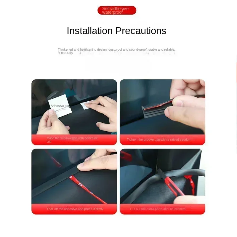 1M Rubber Car Seals Edge Sealing Strips Seal Strip Trim for Car Front Rear Bumper Side Skirt Weatherstrip Rubber Window Seal