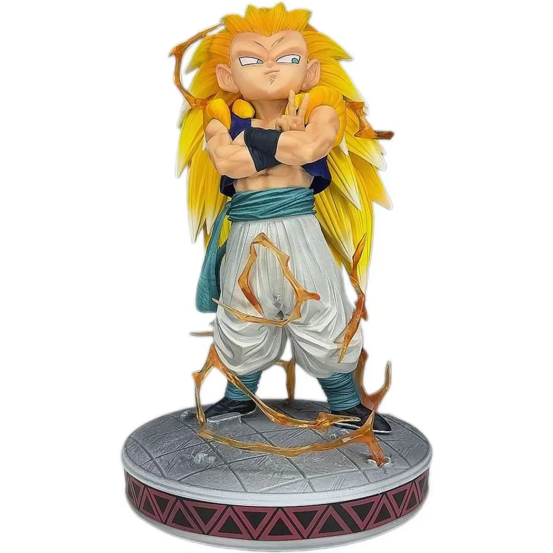 25 cm/9.8 pollici Dragon Ball Z Personaggio Anime Gotenks SSJ3 Bambola Super Saiyan 3 PVC Action Figure Collezione Decorazione Ornamenti