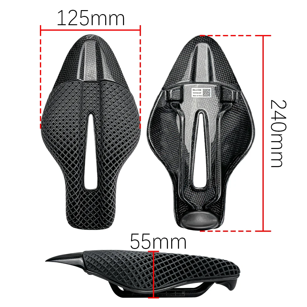 MTB Fahrradsattel TT Zeitfahr-Radsattel Sitz Triathlon Rennrad-Festsitzsattel 3D-Druck Fahrradsattel