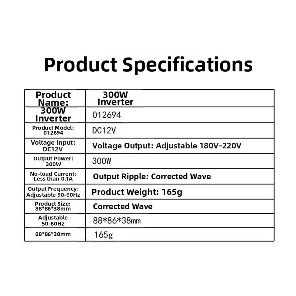 

Регулируемая частота 300 Вт модифицированный синусоидальный инвертор 12 В в 220 В постоянного тока преобразователь переменного тока для электронных устройств