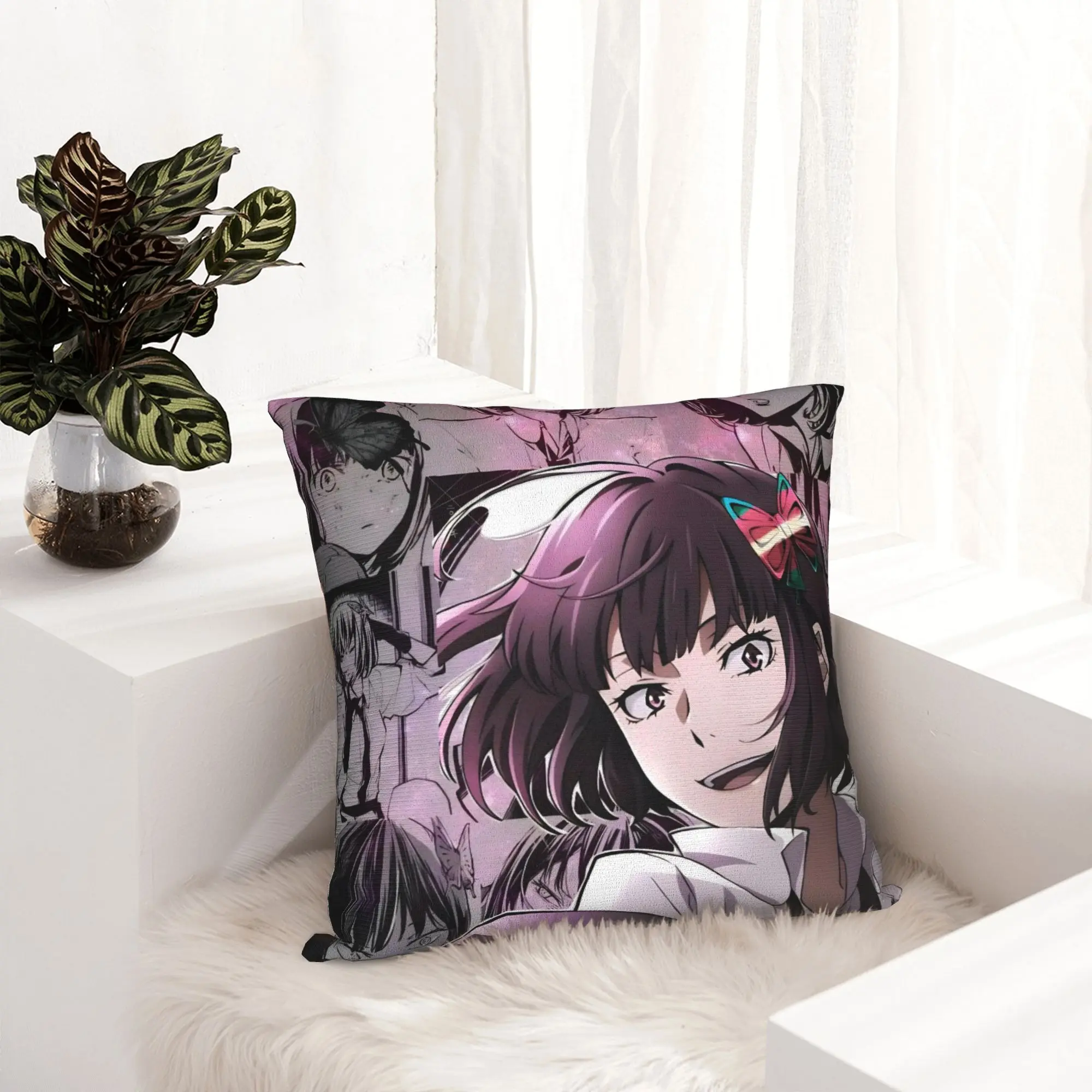 Anime Bungo Stray Dogs Pillowcase Soft Polyester Cushion Cover Decorations  Pillow Case Cover Bedroom Square 45X45cm