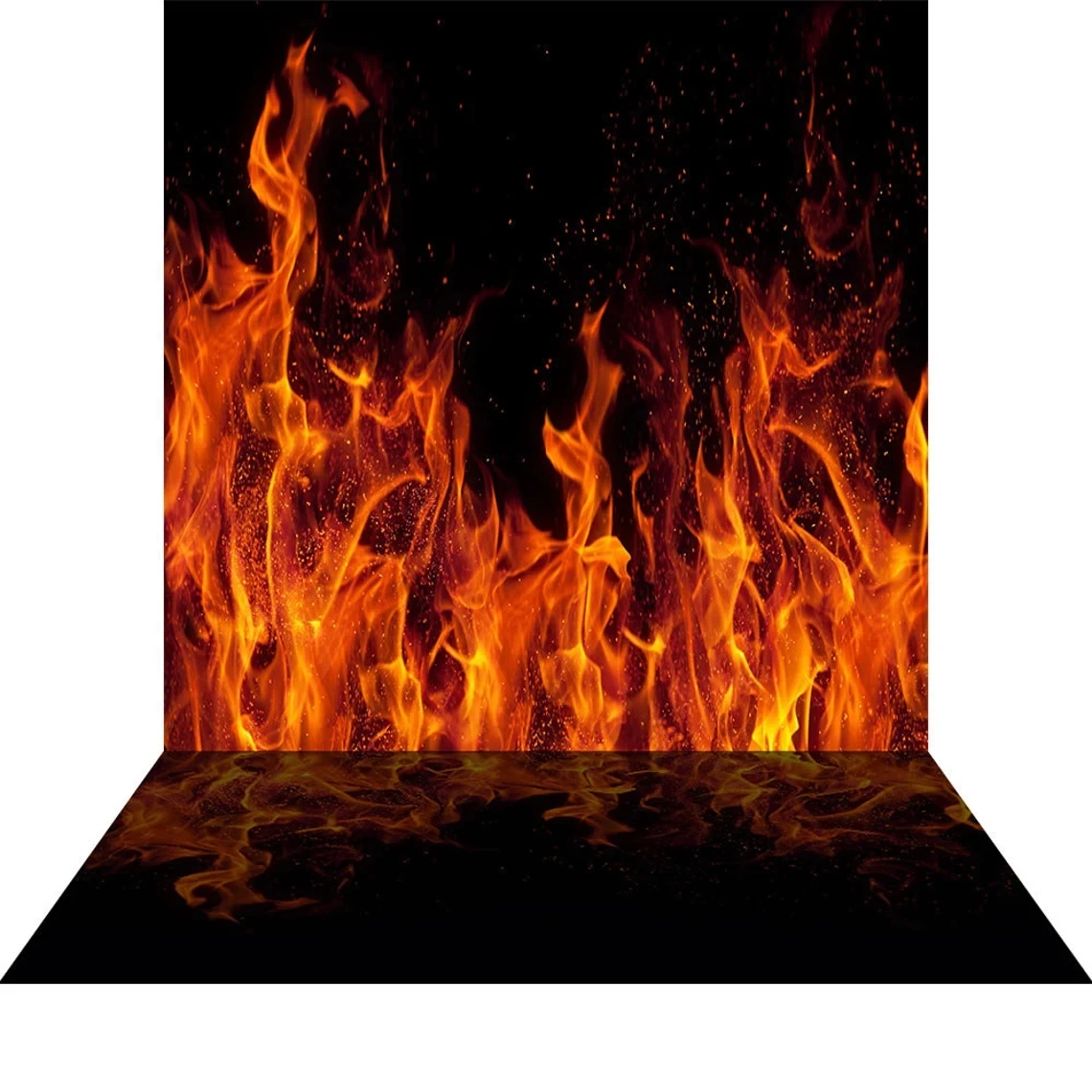 Photography Background Winter Fireplace Wood Fire Burning Flame Exuberant Wallpaper Christmas Party Decor Backdrop Photo Studio