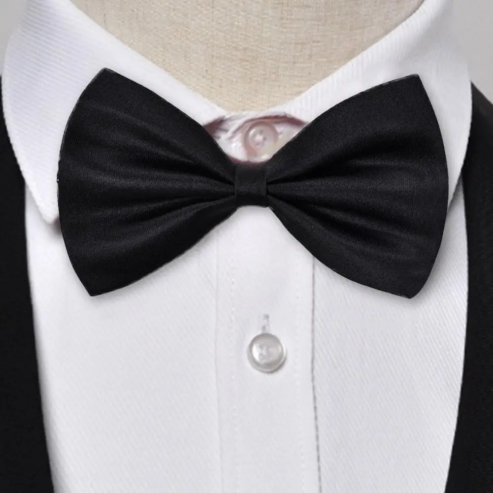 1-3Pcs Classic Men'S Bow Ties For Wedding Black Bowtie Neck Tie Adjustable Bowknot Butterfly Cravat Double Tie Business Gift