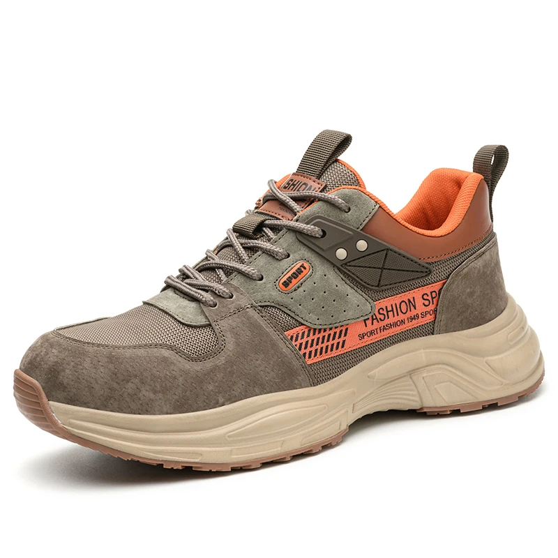 Anti-Puncture Work Shoe For Man breathable Safety Work Sneakers with iron Toe Indestructible shoes Breathable Work Boots