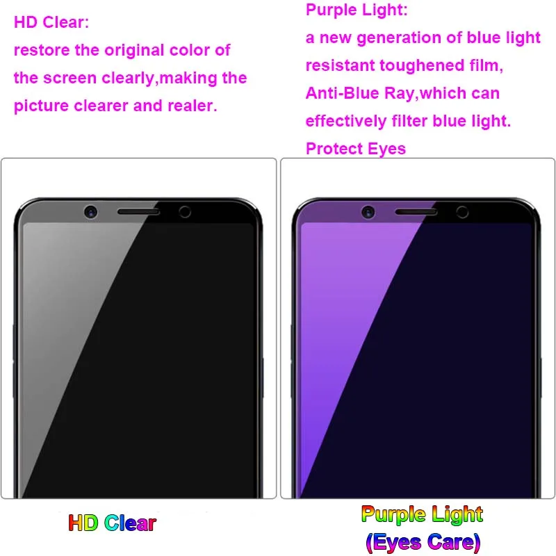 For Samsung Galaxy A52 A52s A72 A02 A12 A22 A32 A42 Anti blue Purple Light Ray Eye Care Tempered Glass 9H Screen Protector Film