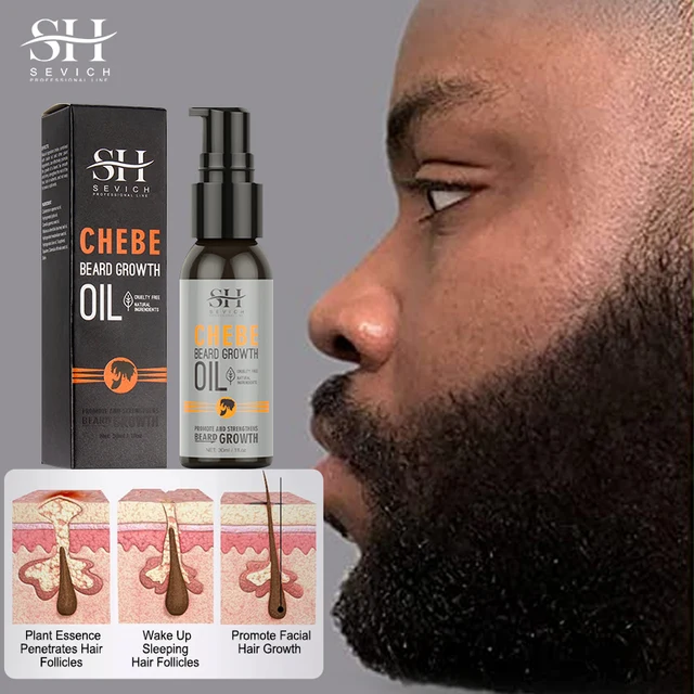 Nowość 2023 Chebe Beard Growth Oil For Men Szybki i skuteczny olejek do porostu brody Produkt do leczenia wypadania włosów Sevich Beard Care 30ml