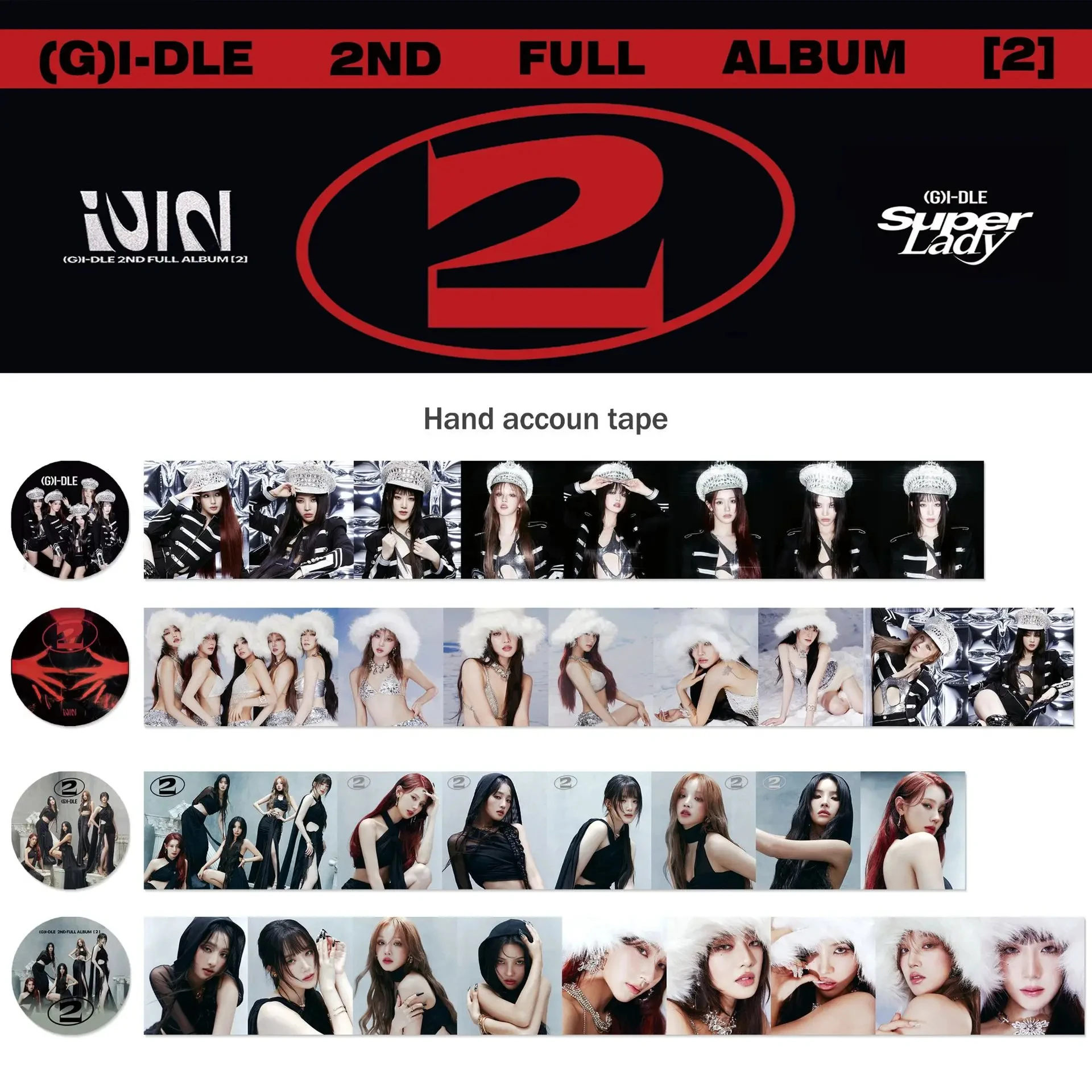 ملصق المعبود Kpop ، شريط Idol G-ITZY ate ، ملصق ديكور ذاتي الصنع ، NINGNING KARINA NaYeon Jihyo ، هدايا مراوح Momo