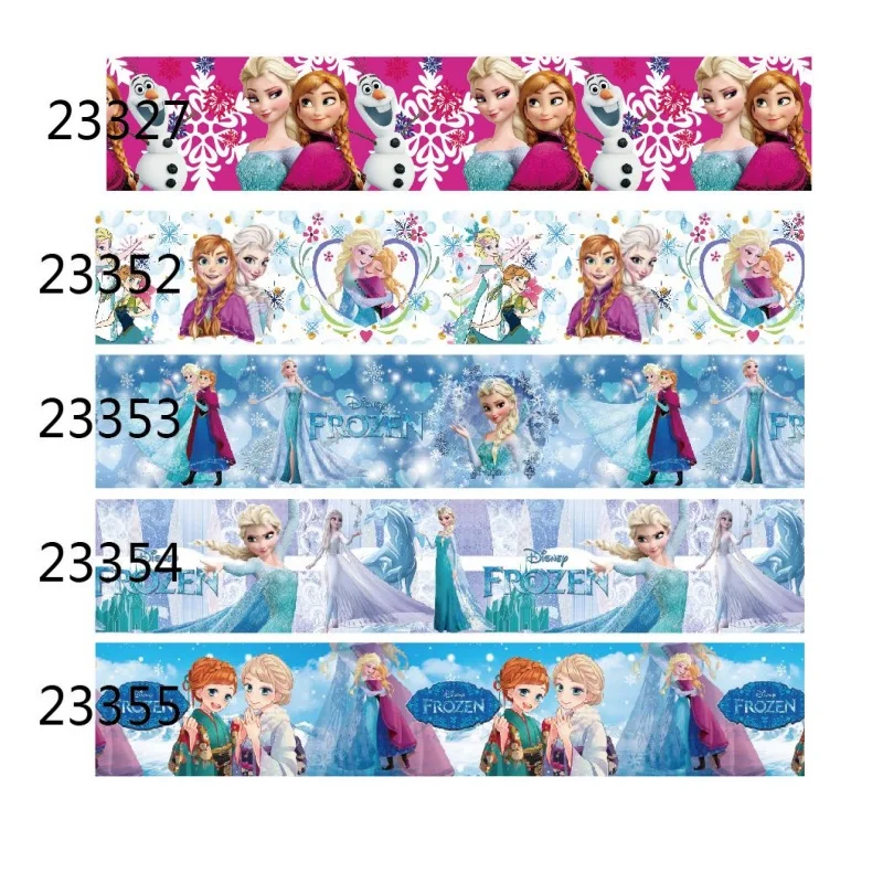 Disney 5yards Frozen Princess Cartoon Printed Grosgrain Ribbon Packing for Haribows Flower Cake Gift 10y 20y 50y