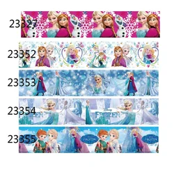 Disney 5yards Frozen Princess Cartoon Printed Grosgrain Ribbon Packing for Haribows Flower Cake Gift 10y 20y 50y