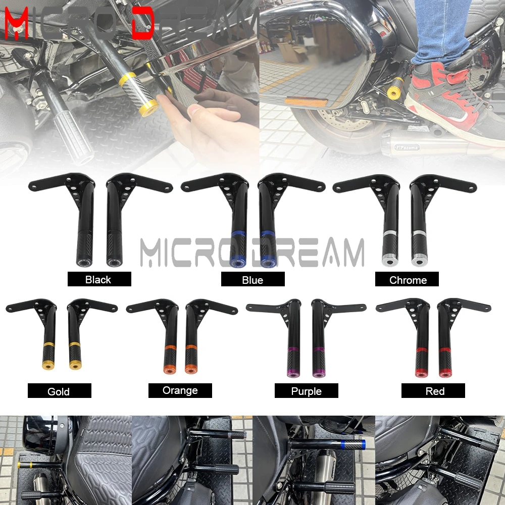 

FXLRST Motorcycle Rear Saddlebag Guard Bracket Crash Bar Protector For HARLEY Softail Low Rider ST 117 FXLRST 2022 2023 2024