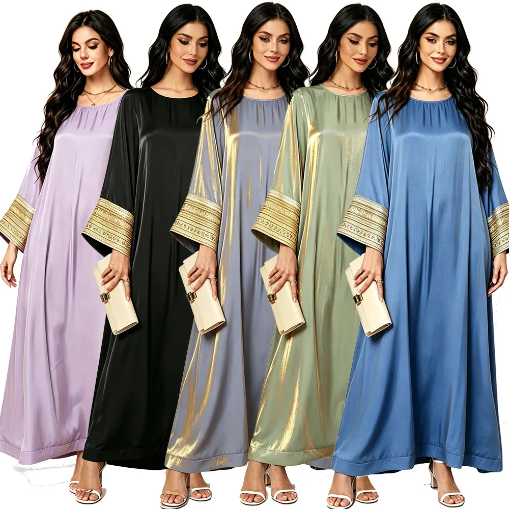 

Eid Dress Abaya Women Muslim Party Dresses Patchwork Long Robe Ramadan Dubai Abayas Kaftan Islam Vestidos Morocco Jalabiya