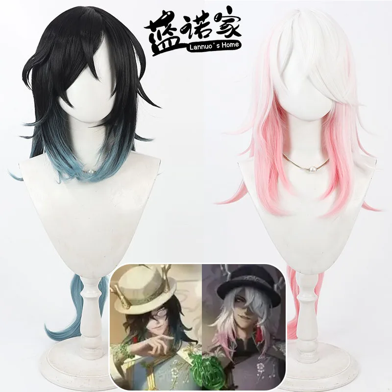 

Game Identity V Black Guard White Guard Cos Cosplay Wig Halloween Party Prop Synthetic Hair Heat Resistant Fiber + Wig Cap