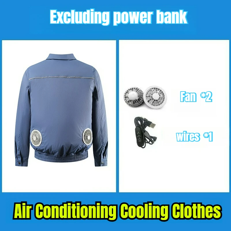 

Smart Air Conditioned Jacket Sets With 2 Hole Fan Clothing Men Outdoor Fishing Sun Protection Uniform Labor Protection Workwear
