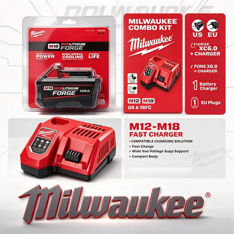New Milwaukee M18 FORGE XC6.0 Battery,2860 Heat Gun,2739 Work Light For Paint Stripping And Outdoor Emergency Lighting Repair