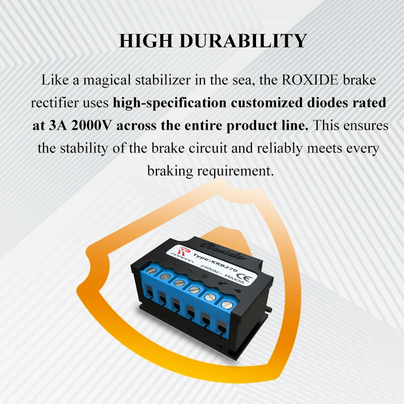 KRB270 Motor Brake Full-Wave Rectifier Input AC220V Output DC198/220V