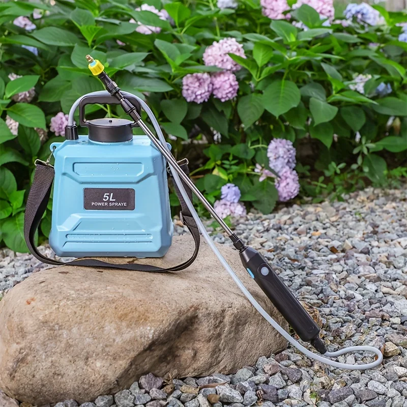 Battery Operated Garden Sprayer, Electric Sprayer with USB Charging Handle, 3 Spray Nozzles,Retractable Spray Hose,Pump Sprayer