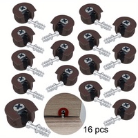 16pcs Furniture Cabinet Bracket Pin Pegs Plank Plastic Support Bracket Cam Connector Fixing fittings 3 in 1 Bracket Hardware