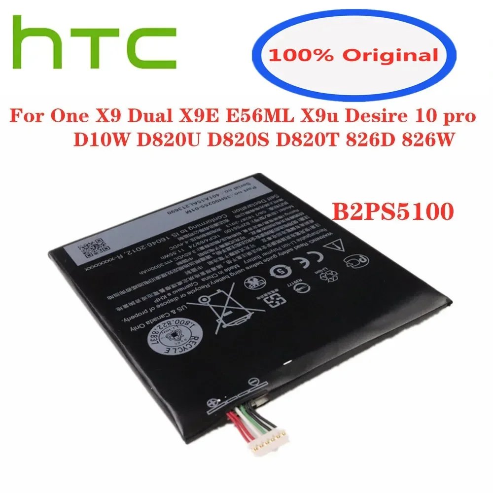 Оригинальный аккумулятор B2PS5100 для телефона HTC One X9 Dual X9E E56ML X9u Desire 10 pro 10pro D10W D820U D820S D820T 826D 826W