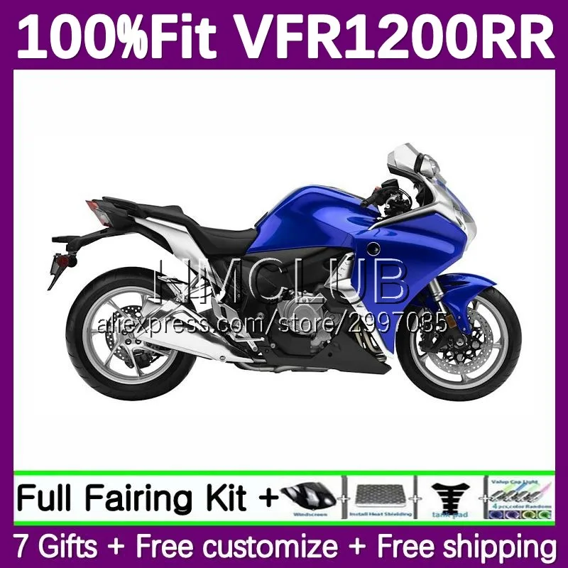 Metal blue Fairing For HONDA VFR1200 RR Crosstourer 2010 2011 2012 2013 29No.112 VFR 1200 RR CC VFR1200RR 10 11 12 13 Injection