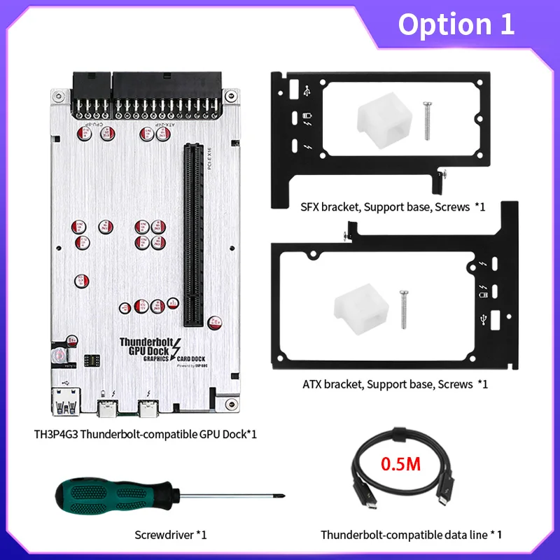 TH3P4G3 Thunderbolt 互換 GPU ドック PCI-E X16 ラップトップから