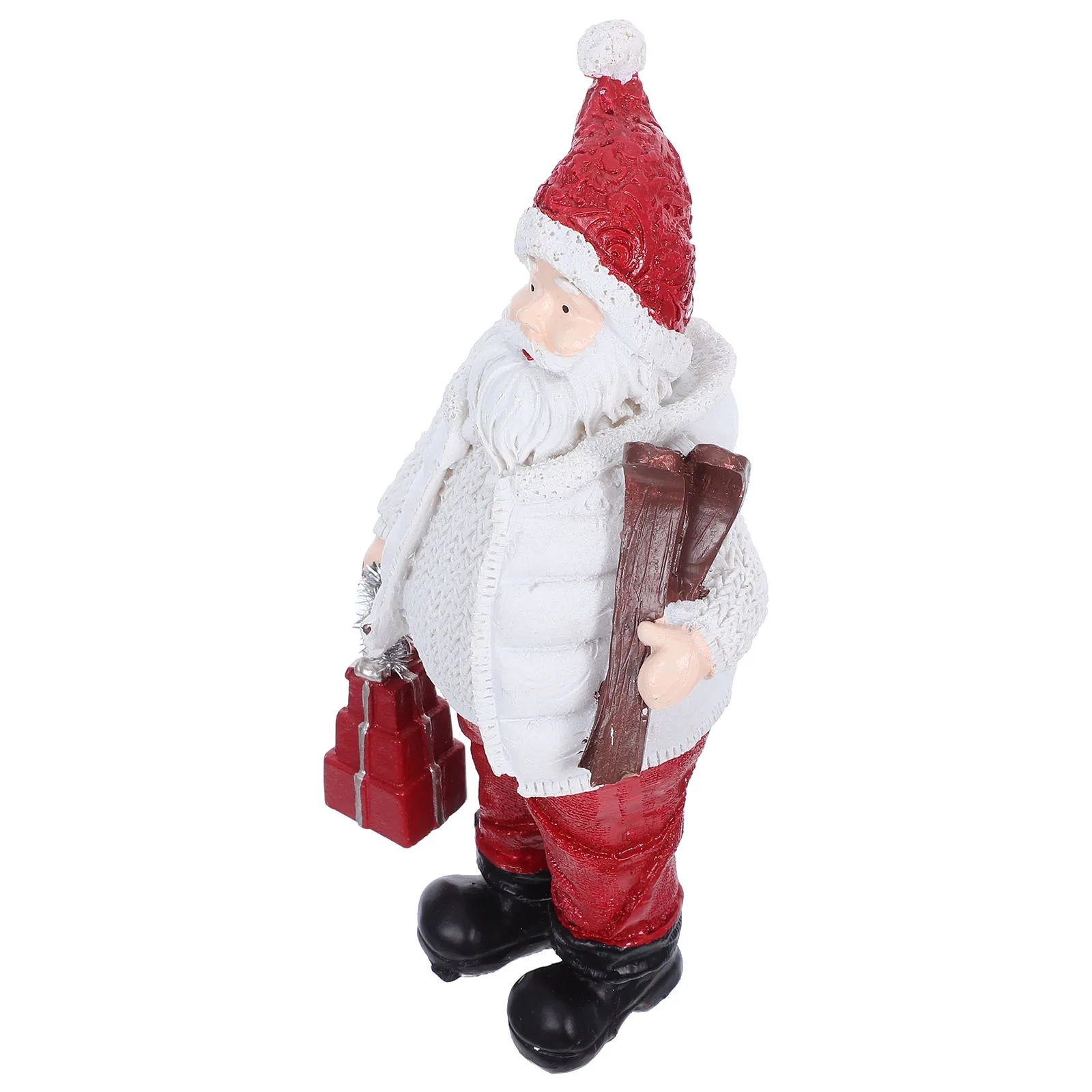

Christmas Santa Claus Resin Tabletop Decoration For Living Room Office Indoor Holiday Party Centerpiece Statue