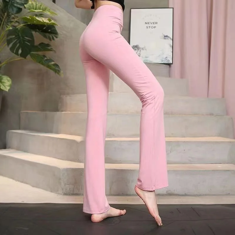 Temperament Dance Pants Female Modal Straight Micro-Trumpet Body Dance Pants Black Training Pants Classical Dance Pants Women