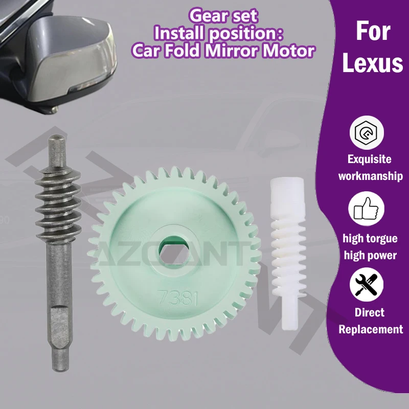 

1/5PCS AZGIANT For Lexus GX460 LX470 LX570 HS250h Car Exterior side folding Mirrors motor inner 40T gear assemblies replacement