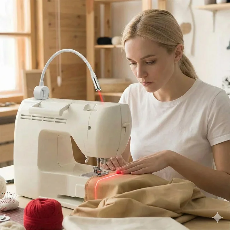 Red Laser Positioning Quilting Tool Usb Sewing Machine Quilting Lamp Adjustable Node/line/crosshair Projection Sewing Accessory