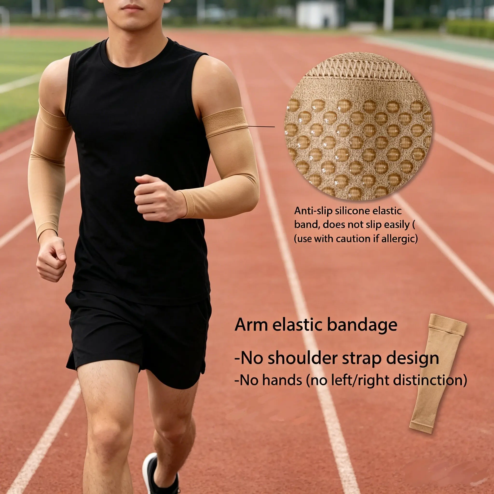 

Medical Compression Arm Sleeve for Lymphedema Edema Relief Post Surgery Pressure Garment Hand Wrist Elbow Support