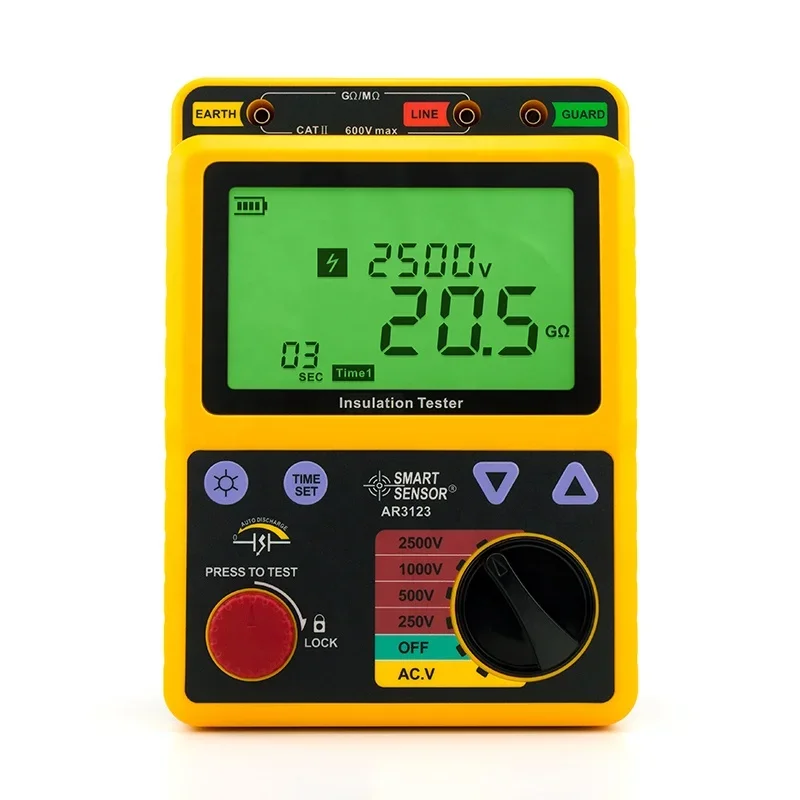 Smart Sensor AR3123 High Quality Digital Insulation Resistance Tester Voltage Meter Non-destructive Measurement Electrical