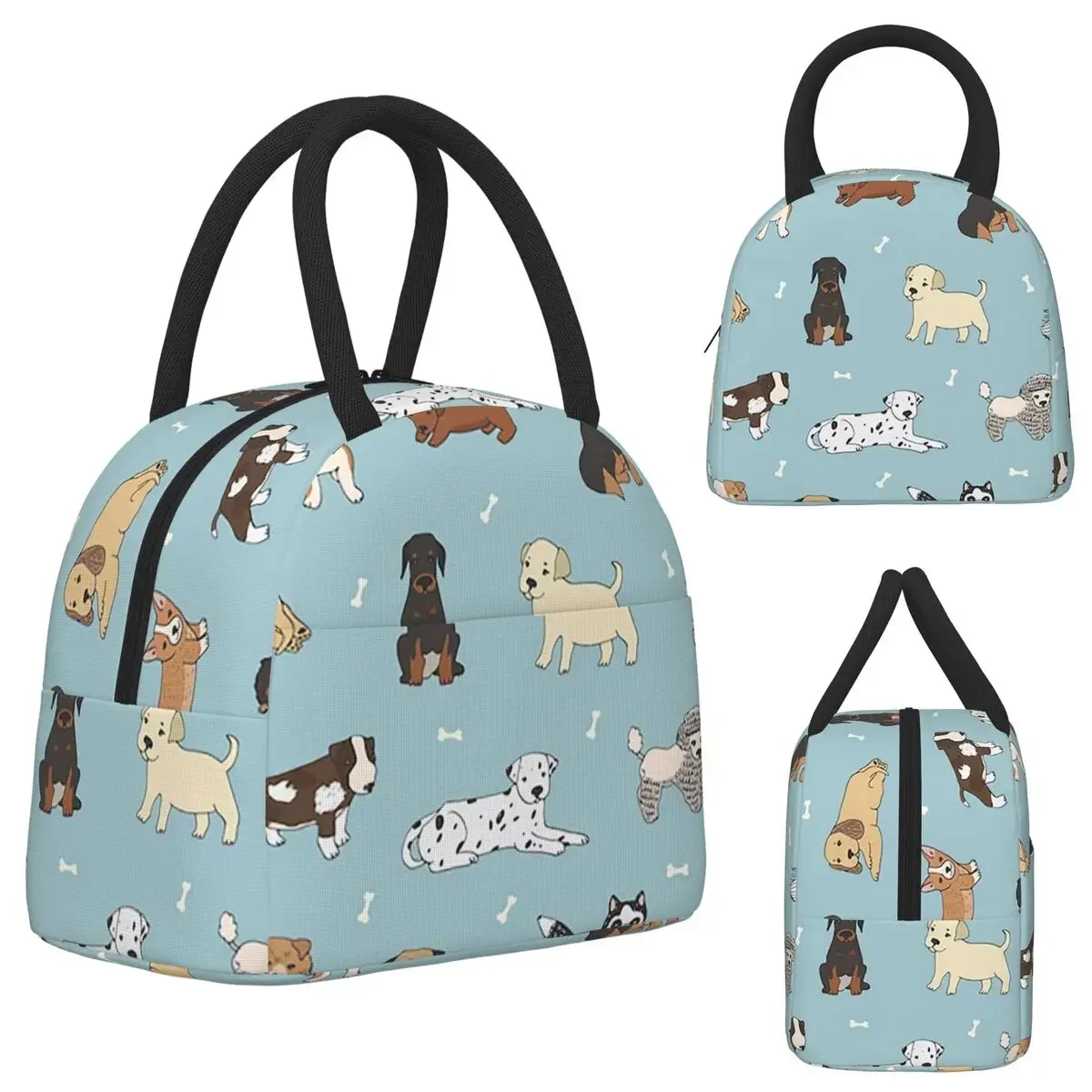 Puppy Dog Insulated Lunch Bag for Kids School Cooler Thermal Food Box Tote Portable Lunch Boxes Container