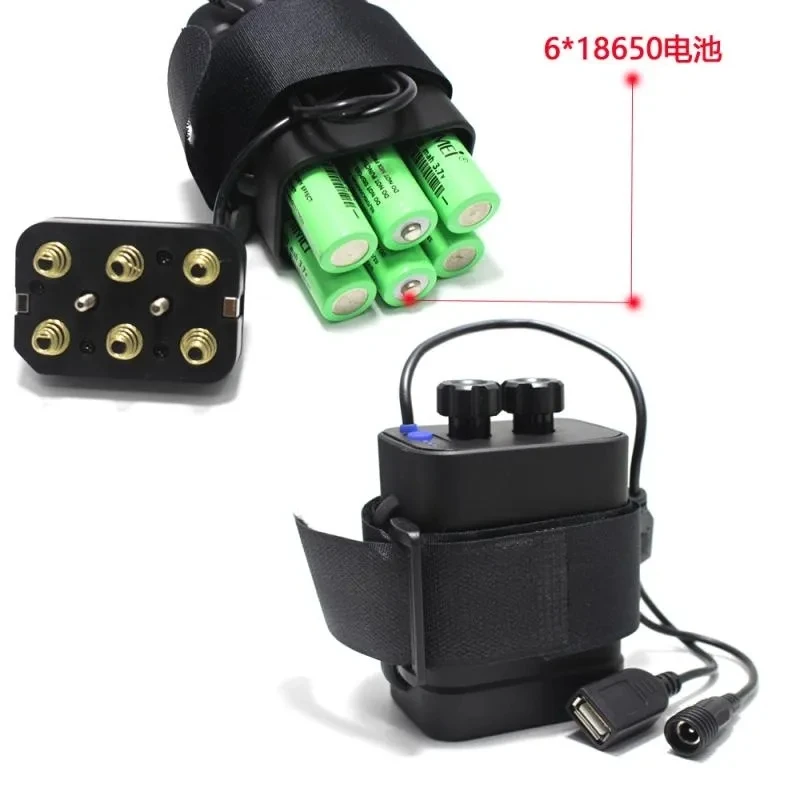 Waterproof Big-capacity Power bank Case 4.2V 5V 8.4V 12V 2A 18650*6 USB DC Battery Pack for Outdoor Portable Battery