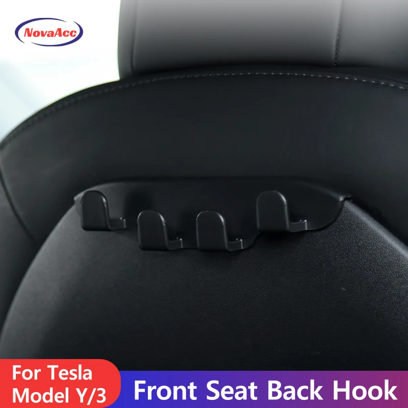 For Tesla Seat Back Hooks Car Seat Headrest Hooks Car Hooks for Purses and Bags Car Coat Hanger Storage Accessories