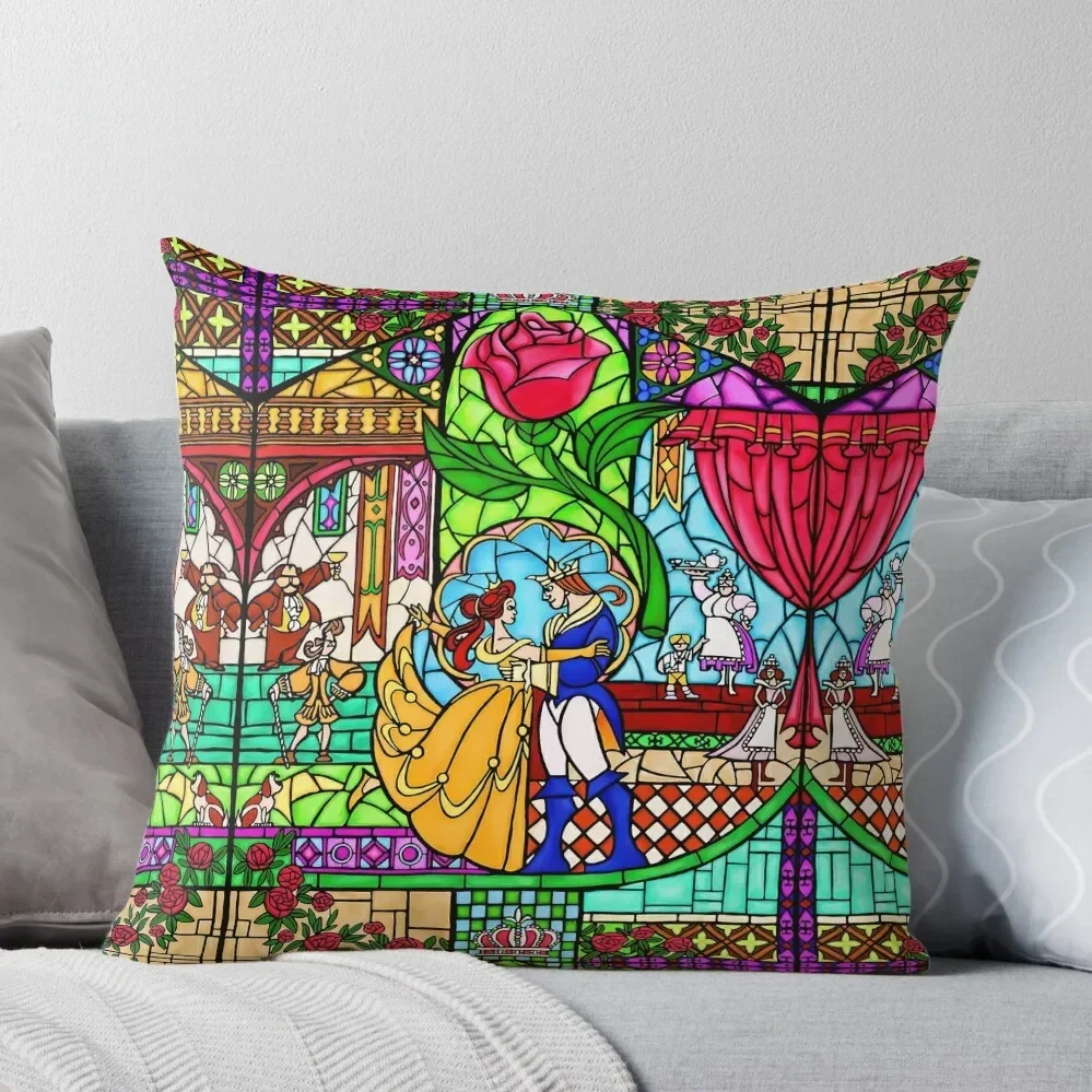 

Patterns of the Stained Glass Window Throw Pillow Christmas Pillow Cases Decorative Pillow Covers For Sofa Cushion Cover