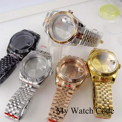 36mm 39mm Fluted Curved Watch Case for NH34 NH35 NH36 NH38 NH39 NH70 NH72 ETA2824 PT5000 MINGZHU DG MIYOTA Bracelet Strap