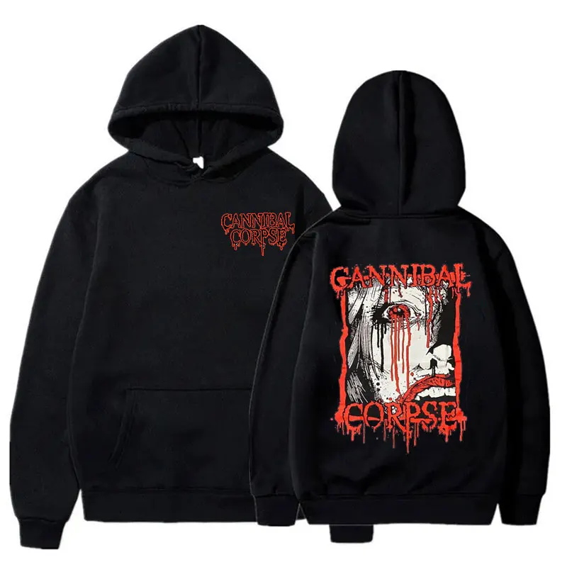 New CANNIBAL CORPSE Printed Hoodies Fashion Metal Rock Aesthetic Autumn Sweatshirt Gothic Top Harajuku Hip-hop Unisex Clothing