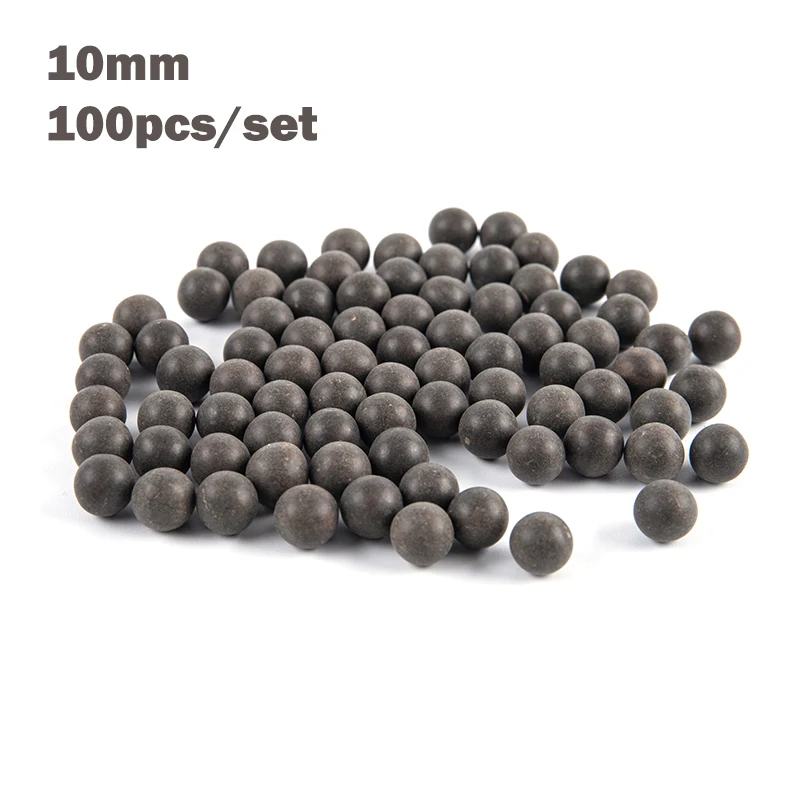 

100pcs 10mm Slingshot Beads Bearing Mud Balls Safety Non-toxic Solid Clay Balls