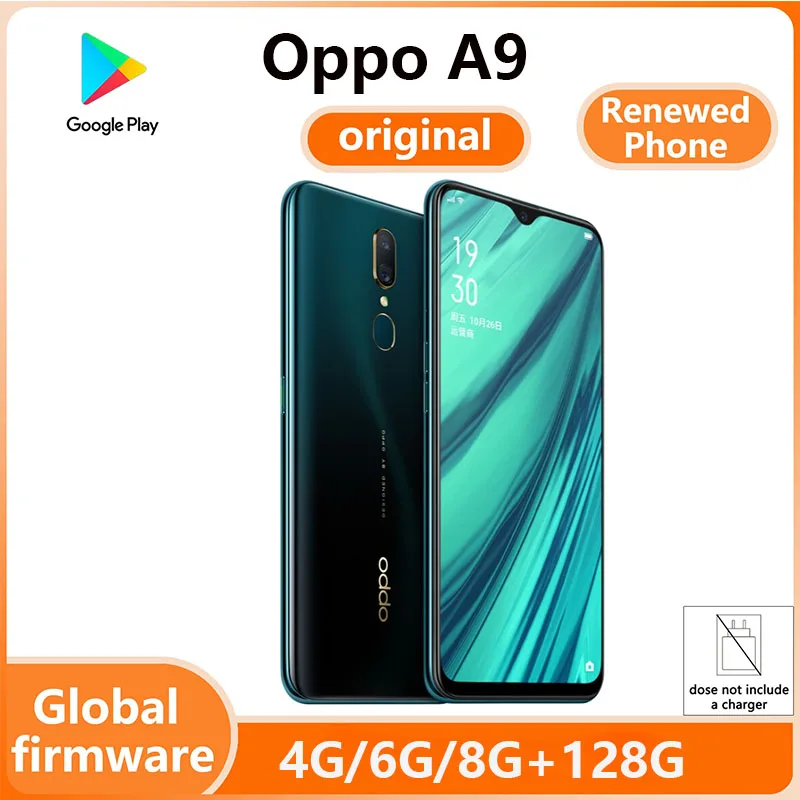 

OPPO A9 2020 LTE GSM Unlocked 6.5" 12MP Quadruple camera (Dual SIM)(Snapdragon 665) 5000mAh No Charger Used Phone
