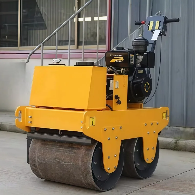 Engine Powered Road Roller Machine 1 Ton Dual Drum Road Roller Mini Compactor Dual Drum Roller Machine Manufacturer in China
