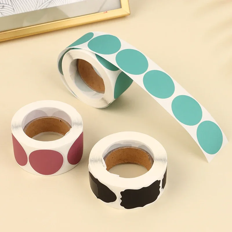 300Pcs/Roll Golden Scratch Off Stickers Round Shape Labels Sticker DIY Handmade For Game Scratch Sticker Labels Stationery