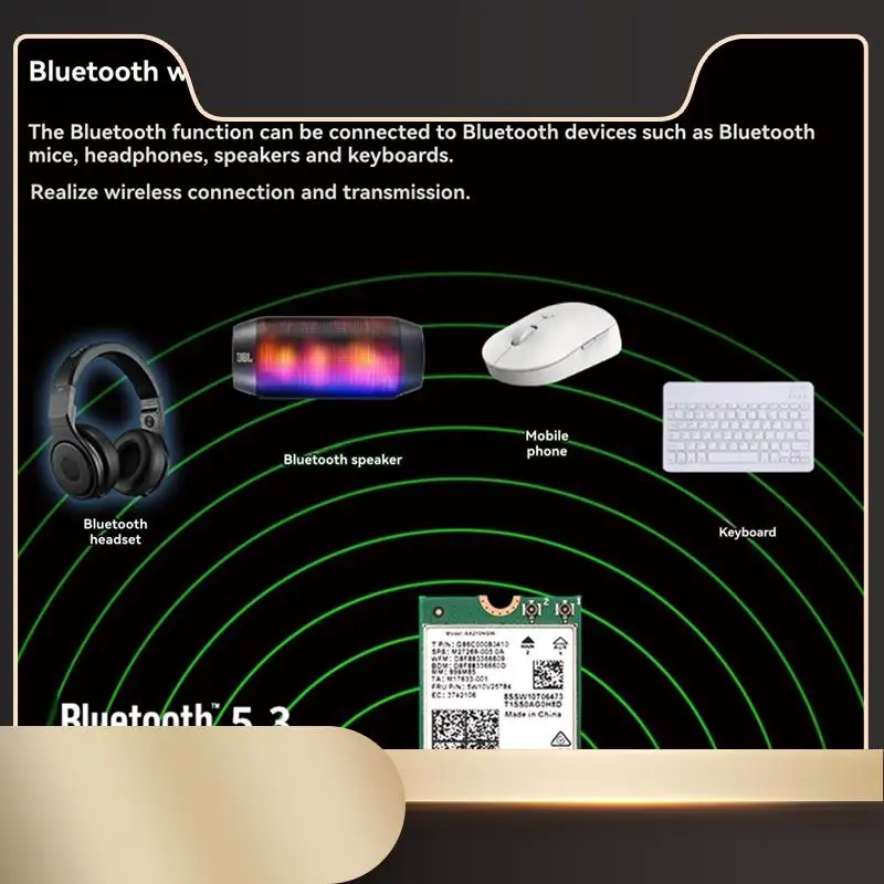 

Wi-Fi 6E AX210NGW карта + антенна 2,4G/5G/6Ghz трехдиапазонный Bluetooth 5,3 5374 Мбит/с беспроводной адаптер для сетевого ноутбука-N36R