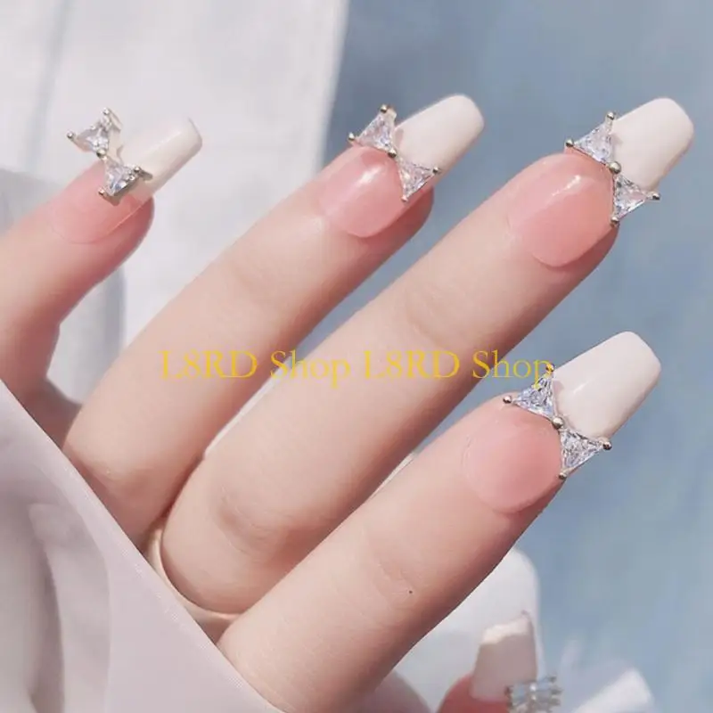 

L8RD Bow Zircon Diamonds Metal Charms Stones for DIY Art Decorations